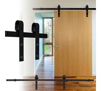 Randaco Set di Binario per Porta Scorrevole, 6FT-183cm, con una capacità di carico di 150kg, guida per porta scorrevole per una singola porta in legno(rettangoli)