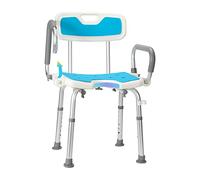 Randaco Taburete de Ducha con reposabrazos y Respaldo Desmontables,Silla Ducha Mayoresaltura Regulable, Aguanta 136kg,Silla Baño Ancianos Ducha Antideslizante