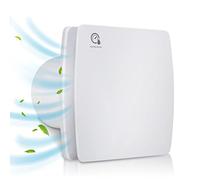 Randaco Ventilatore Aspiratore d'aria silenzioso da 100 mm con sensore di umidità, per bagno, WC, cucina, bianco