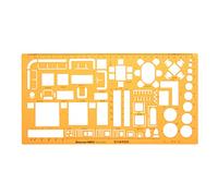 RanDal Modello Di Disegno Di Architettura Dell'Arredamento Della Casa Di Interior Design Stencil Di Progettazione Del Righello Molle Kt