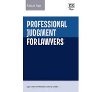 Randall Kiser Professional Judgment for Lawyers (Tascabile)