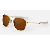 RANDOLPH OCCHIALI DA SOLE mod:AF236 SUN 55 GOLD 23K lente AMERICAN TAN AR INT