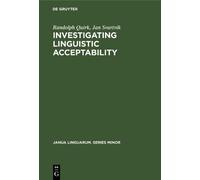 Randolph Quirk Jan Svart Investigating Linguistic Acceptabil (Copertina rigida)