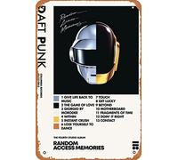 Random Access Memories Album Poster Retro Metallo Stagno Vintage Cartello 30,5 x 20,3 cm Home Bar Man Cave Wall Decor