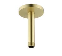RANDOM Braccio doccia con flangia, oro 4 pollici montaggio a soffitto soffione doccia braccio diritto montaggio a soffitto per soffione doccia fisso, oro spazzolato. RD91038-4BG