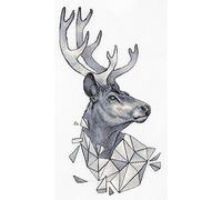 Random Find Panna - Kit per ricamo a punto croce, per principianti e adulti, 14 x 14 cm Geometry. Deer