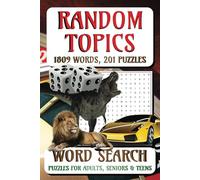 Random Topics Word Search Puzzle Book: Word Searches with Easy to Read Print about Random Topics (basketball, computers, cakes, Japan, Christmas, ... - Gift for Vacations, Holidays and Free Times