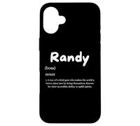 Randy Definition Personalized Name Custom Costume For Randy Custodia per iPhone 16 Plus