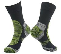 RANDY SUN Calzini impermeabili, calze da uomo per l'escursionismo, il campeggio, l'arrampicata e il trekking, piedi asciutti, calzini senza cuciture e traspiranti, nero e verde erba, grande Italiano