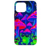 Rane danzanti nella foresta Funghi Discoteca Palline Farfalle Custodia per iPhone 16 Pro Max