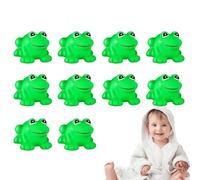 Rane galleggianti in gomma per bambini, 10 mini cigolii galleggianti in miniatura per doccia, piscina, vasca, piscina, decorazione per torte, giardino, paesaggio