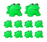 Rane in gomma galleggianti per bambini, 10 mini cigolii galleggianti in miniatura per doccia, piscina, piscina, decorazione per torte, giardino, paesaggio