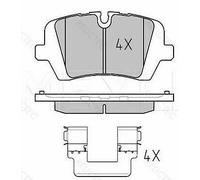 RANGE ROVER IV, SPORT (L494) DISCOVERY V KIT PASTIGLIE FRENO POSTERIORI 1541.00