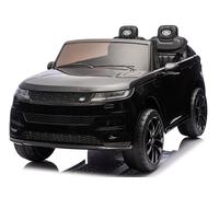 Range Rover Sport 24V Maxi SUV Auto Elettrico per Bambini 2 Posti - Macchina con Telecomando Sedili in Pelle Due Cinture a 3 Punti Luci LED Bluetooth Carico Massimo 60 Kg (Nero)