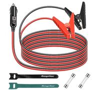 Range Tour Cavo di prolunga per accendisigari dell'auto, con clip a coccodrillo, 12 V-24 V, spina accendisigari da 1 m, con morsetto per batteria da 100 mm, 16 AWG