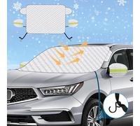 Range Tour Copertura per parabrezza auto con cinghia di fissaggio, copertura per parabrezza auto, per neve, ghiaccio, sole, gelo, copertura impermeabile antipolvere per auto per inverno estate (148 x