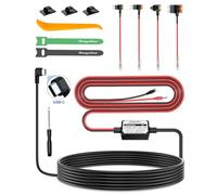 Range Tour Kit di cablaggio per Dashcam da 4 m USB-C, cavo rigido per caricabatteria da auto da 12 V-24 V a 5 V 2,5 A con 4 adattatori per fusibili di alimentazione per Dashcam