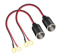 Range Tour Spina per accendisigari resistente, confezione da 2 prese femmina con terminali a occhiello da 14 AWG 0,3 metri (presa femmina con terminali ad occhiello)