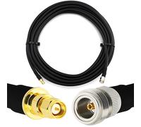 RANGEFUL 15m N femmina a SMA maschio - Prolunga coassiale flessibile HF400 interamente in rame da 50 Ohm (equivalente a LMR400 UF UltraFlex) - per antenna router wireless mobile WiFi LTE 4G 5G 6G