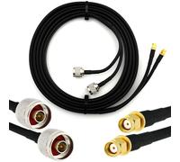 RANGEFUL 15m RP-SMA Maschio a N Maschio Cavo Coassiale Doppio - RPSMA Cavo antenna esterno di prolunga 15 metri a bassa perdita Twin HF-240 (equivalente a LMR 240) - per Router Wireless Antenna WiFi