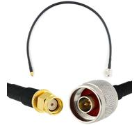 RANGEFUL 50cm RP-SMA Maschio a N Maschio Cavo Coassiale - RPSMA Cavo antenna esterno di prolunga 50 cm a bassa perdita HF-240 (equivalente a LMR 240) - per Router Wireless Antenna WiFi