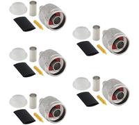 RANGEFUL N Maschio connettore a crimpare LMR240 LMR-240 RG59U RG8X RG-8X tipo N nichelato per cavo coassiale con pin placcato oro (confezione da 5)