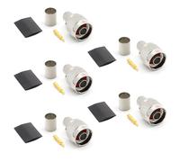 RANGEFUL N Maschio connettore a crimpare LMR400 Belden 9913 RG8 tipo N nichelato con pin placcato oro (confezione da 5)