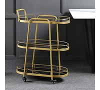 Rangement Chariot Chariot de service, chariot de rangement avec tiroir, chariot de cuisine, chariot utilitaire pour la maison, le bureau, la cucina, la salle de bain, étagère de rangement à 3 niveaux