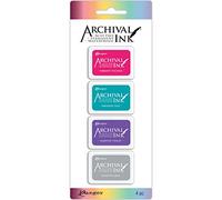 Ranger Archival Mini Ink Pads Kit 4, Multicolore