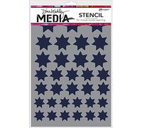 Ranger Dina Wakley Media-Stencil con Stelle variegate, Materiale Sintetico, Multicolore, 22.8 x 15.2 x 0.1 cm