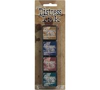 Tim Holtz Distress Mini Ink Pads 4/Pkg-Kit 12 TDPK-40422