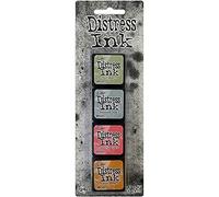 Tim Holtz Distress Mini Kit 7-Venduto in Una Striscia di 4 pastiglie, Inchiostro, Multicolore, 70 x 23 mm