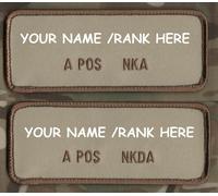 Ranger Force Recon Sigillo Operatore Custom-Order Id Nome / Rango Blood-Type A