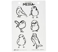 Ranger MDR50414 Set di timbri in Gomma, Motivo: Scribbly Small Birdies, 6" by 9"