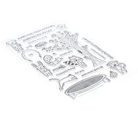 Ranger Simon Hurley Create Cling Stamps Trampolino Friends, 15,2 x 22,9 cm, trasparente