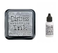 Ranger Tim Holtz Distress goffratura tampone d' inchiostro & re-inker refill inchiostro trasparente