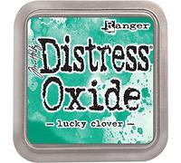 Ranger Tim Holtz Distress Oxide Ink Pad Lucky Clover, Materiale Sintetico, Verde, 7.5 x 7.5 x 1.9 cm
