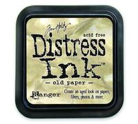 Ranger Tim Holtz Tampone di Inchiostro Distress, Vecchi Fogli di Carta, 7.5x7.5x3 cm 2 unità