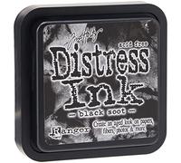 Ranger TIM19541 Tim Holtz Tampone di Inchiostro Distress, Fuliggine Nera, 7.5x7.5x7 cm