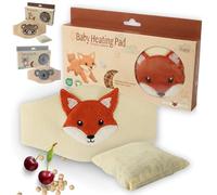 RANJI - Cuscino Coliche Neonato a Cintura con Noccioli di Ciliegia - Cuscino Termico Microonde per Coliche Neonato, Cotone Bio GOTS & Tessuti OEKO-TEX, Scalda Pancia Regolabile (Volpe)