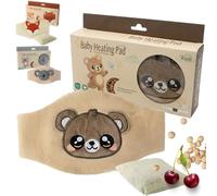 RANJI - Cuscino Coliche Neonato a Cintura con Noccioli di Ciliegia - Cuscino Termico Microonde per Coliche Neonato, Cotone Bio GOTS & Tessuti OEKO-TEX, Scalda Pancia Regolabile (Orsetto)