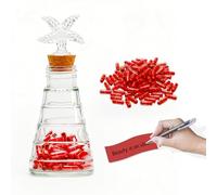 RANJIMA 100 PCS Capsule con Messaggio in una Bottiglia, Regalo di San Valentino per Lei e Lui, Regalo Anniversario per Lei e Lui, Capsule Lettere per Fidanzato Fidanzata Amore Romantiche Regalo