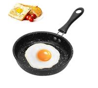 RANJIMA Mini padella, Ø 14 cm, piccola padella antiaderente a induzione con manico resistente al calore, antiaderente padella per uova fritte portatile, padella per campeggio, cucina a induzione