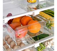 RANJIMA Organizer per frigorifero, cassetto per frigorifero, cassetti estraibile, scatola per verdure, organizer per la casa, per frigorifero, cucina, casa, per frutta fresca, verdura 2 pezzi
