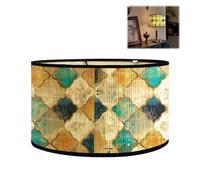 RANJIMA Paralume decorativo rustico, tessuto grande paralume, sospensione retrò, paralume di ricambio per lampada da terra E27, lampada da tavolo, plafoniera, decorazione soggiorno