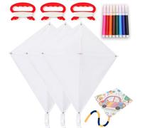 RANJIMA Set di aquiloni fai da te, aquiloni vuoti fai da te per bambini e | Facile da volare, kit di pittura con aquiloni, utilizzato per feste e attività all'aperto in spiaggia