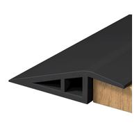 RANJIMA Soglia di Dislivello Pavimento in PVC Autoadesiva, Profilo di Transizione Pavimento per Dislivello di 5-10mm, Listelli di Collegamento a Pavimento per Moquette e Pavimento, 1M * 5cm, Nero