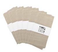 RANJIMA Tovaglioli in tessuto di lino, per cena, in cotone, set da 6 tovaglioli in lino, lavabili, per festa del papà, festa della mamma, feste, matrimoni (beige)