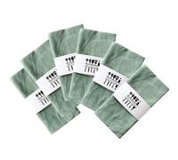 RANJIMA Tovaglioli in tessuto di lino, per cena, in cotone, set da 6 tovaglioli in lino, lavabili, per festa del papà, festa della mamma, feste, matrimoni (verde chiaro)