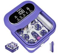 Ranjova Pediluvio elettrico con massaggio rotante, pediluvio pieghevole con calore, bolle, controllo della temperatura e 24 sfere motorizzate per massaggio shiatsu, pedicure per Rela